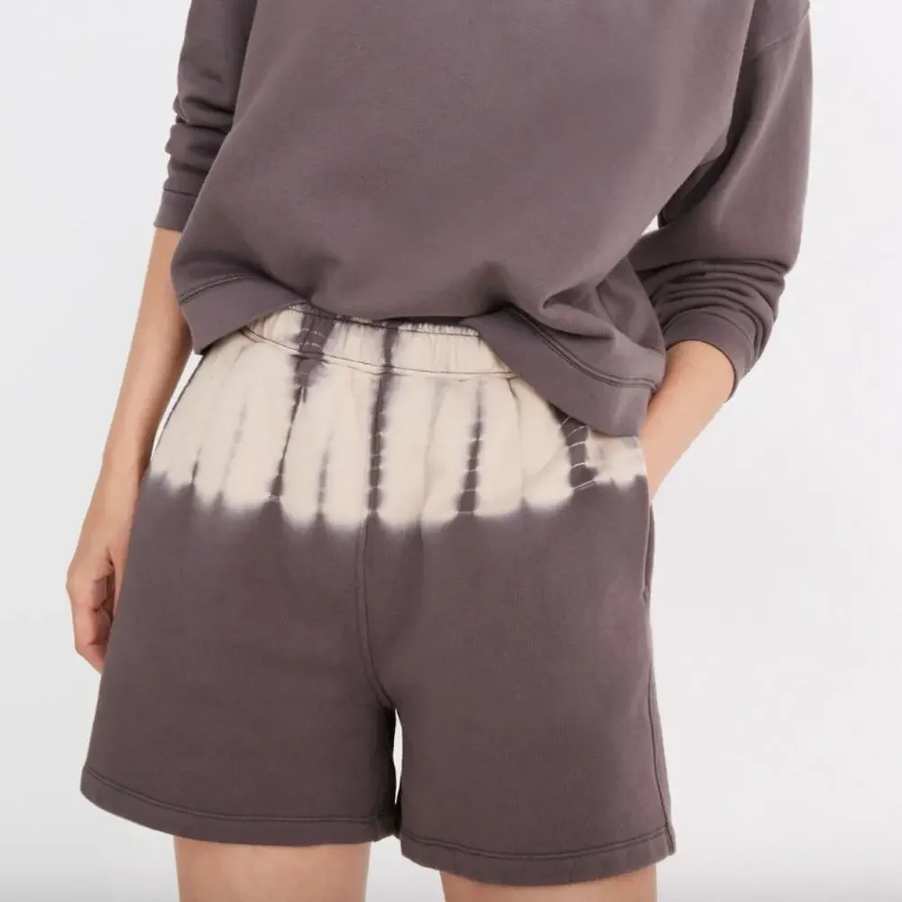 Madewell Shorts Womens XL Tie-Dye (Re)Sourced Cotton Sweat Coastal Granite Gray